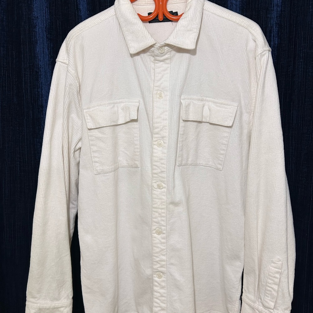 Classic White Men's DJAB Casual Button-Down Shirt